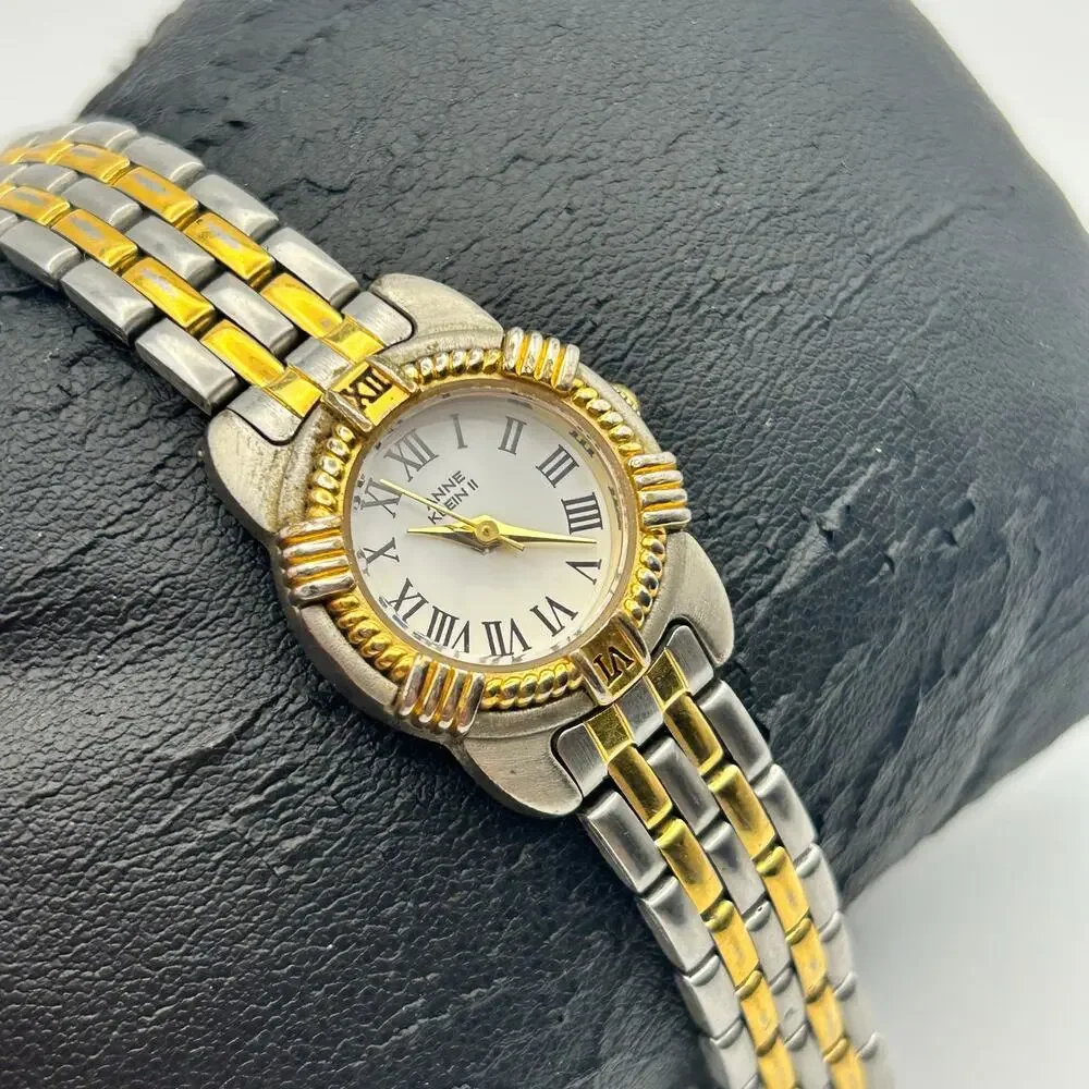 Anne Klein II Two-tone Roman Numerals Women’s Watch Working New Battery